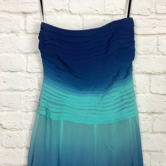 Lillie Rubin Ombré Silk Asymmetrical Cocktail Gown - Picture 3 of 8